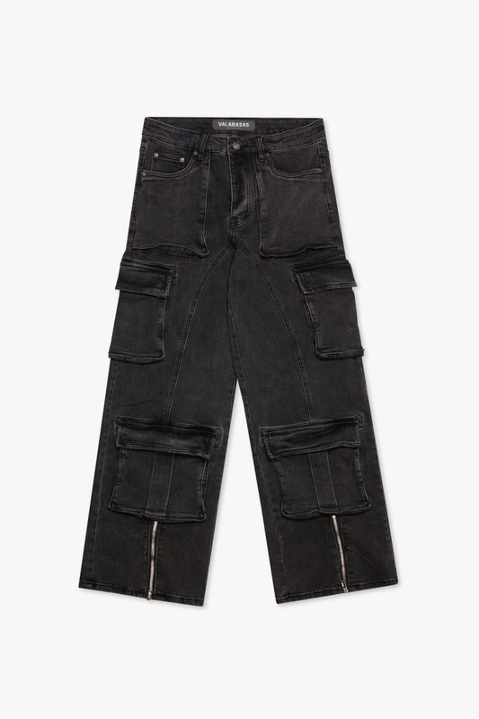 Flyes Baggy Jean Black Washed - Valabasas