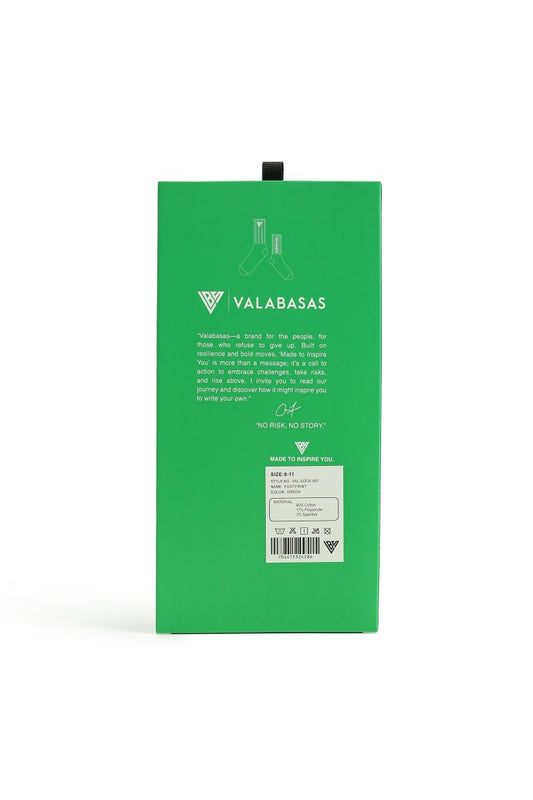 Footprint Socks Green - Valabasas
