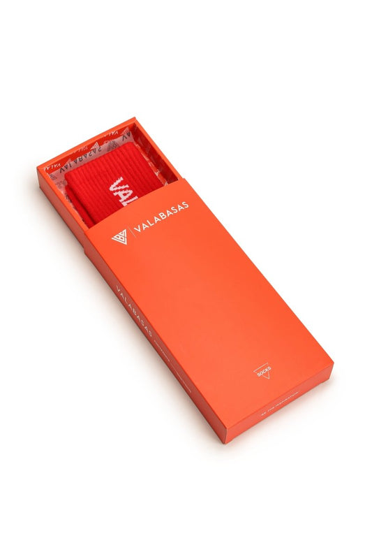 Footprint Socks Red - Valabasas