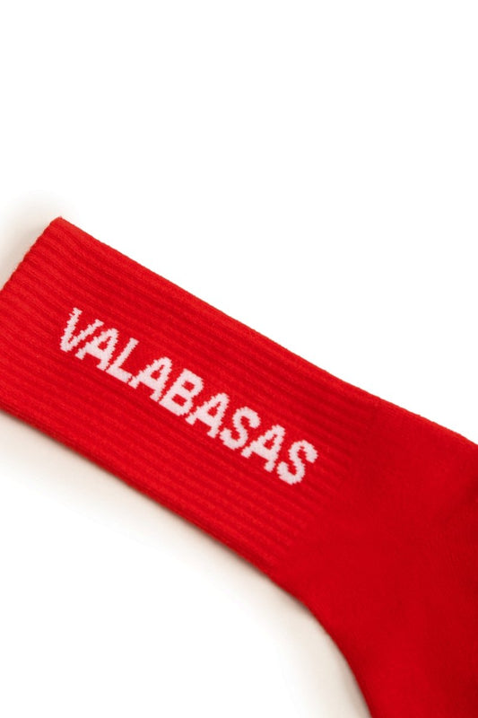 Footprint Socks Red - Valabasas