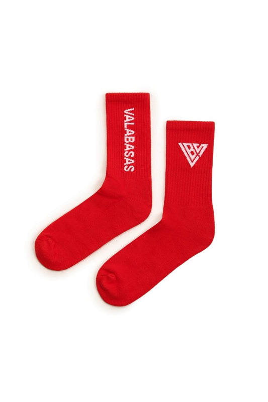 Footprint Socks Red - Valabasas