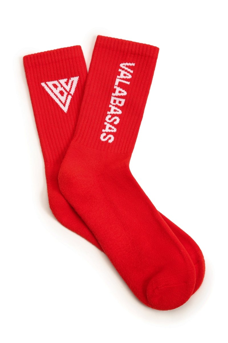 Footprint Socks Red - Valabasas