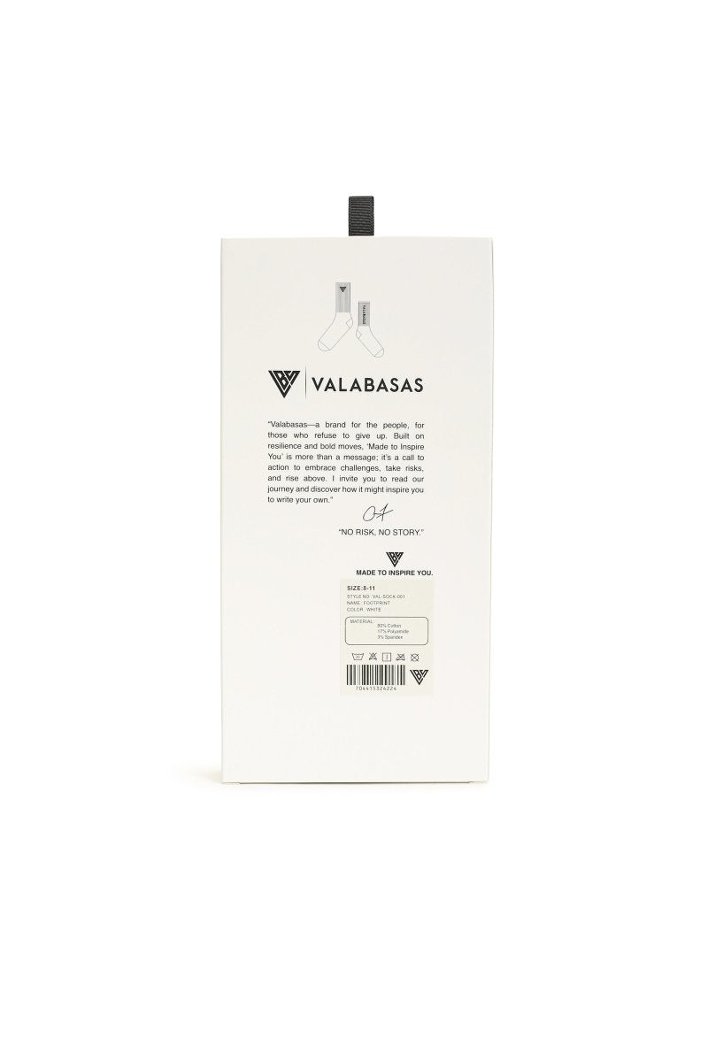 Footprint Socks White - Valabasas