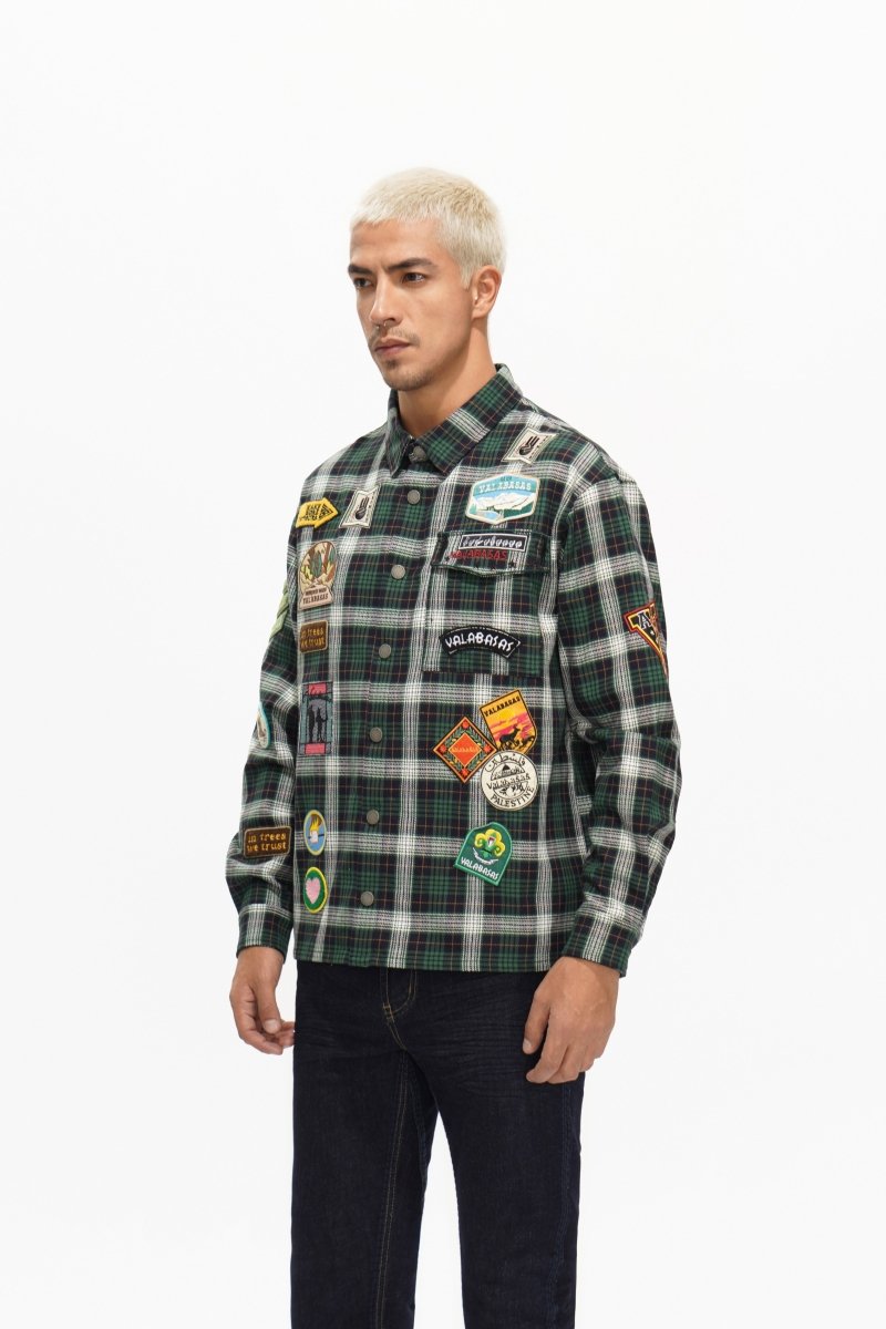 Forge Button Down Green/White/Black - Valabasas