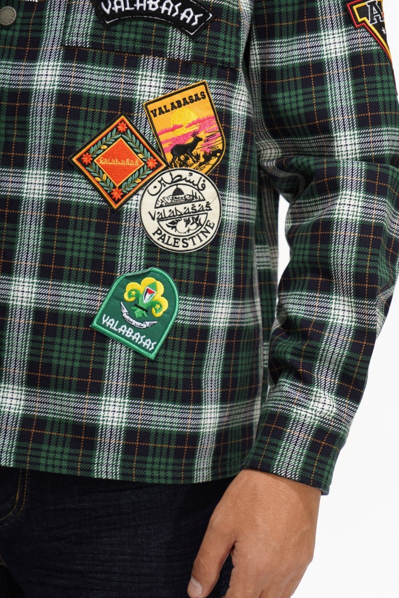 Forge Button Down Green/White/Black - Valabasas