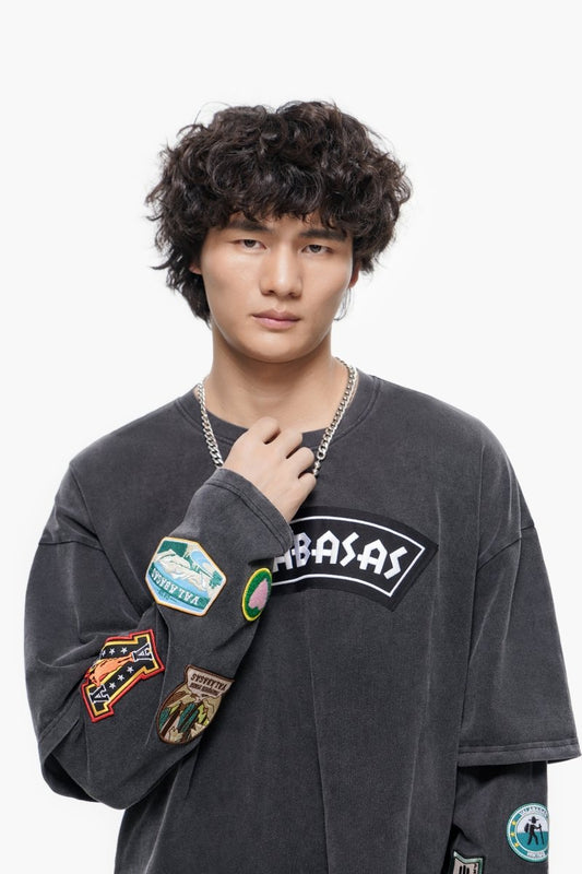 Forge Washed Black Longsleeve Tee - Valabasas