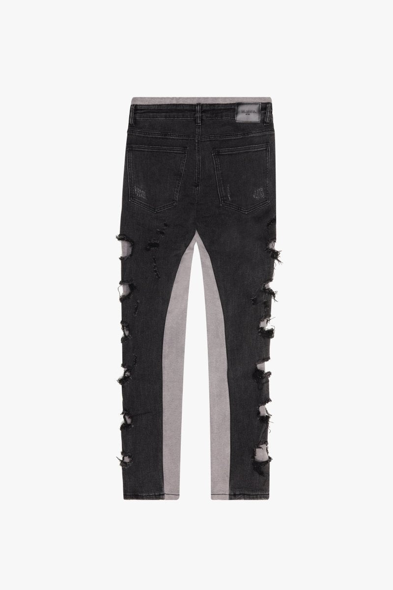 "FRAYSLATE" SKINNY JEAN CHARCOAL WASH - Valabasas