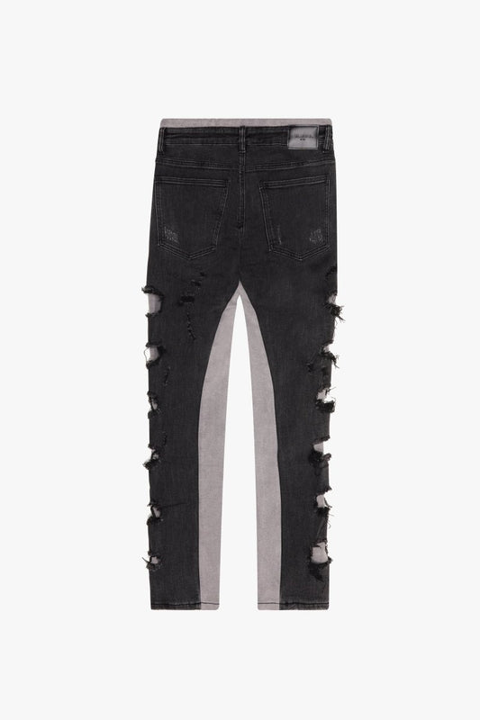 "FRAYSLATE" SKINNY JEAN CHARCOAL WASH - Valabasas
