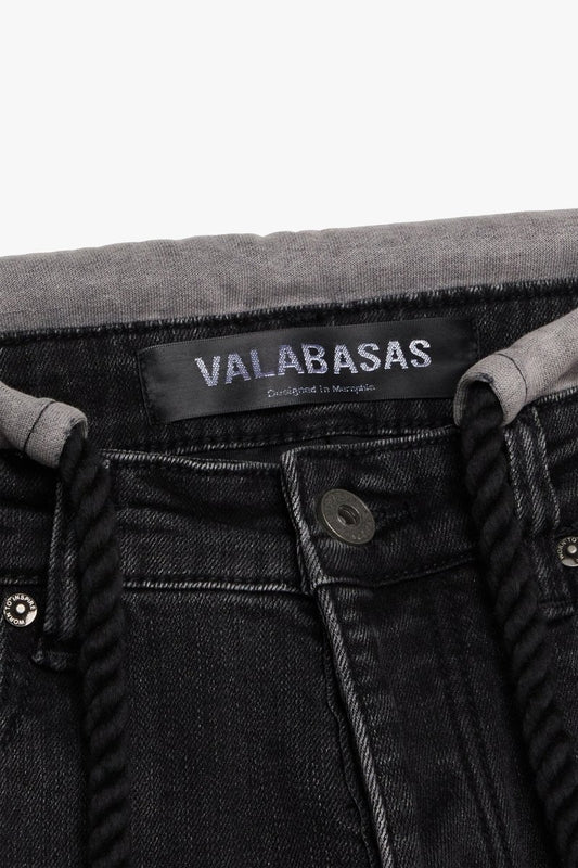 "FRAYSLATE" SKINNY JEAN CHARCOAL WASH - Valabasas