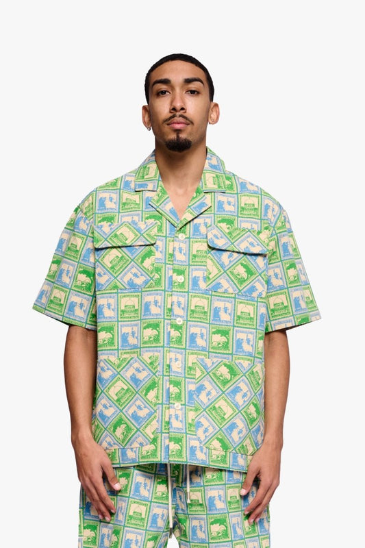 Freedom Button Down Green - Valabasas