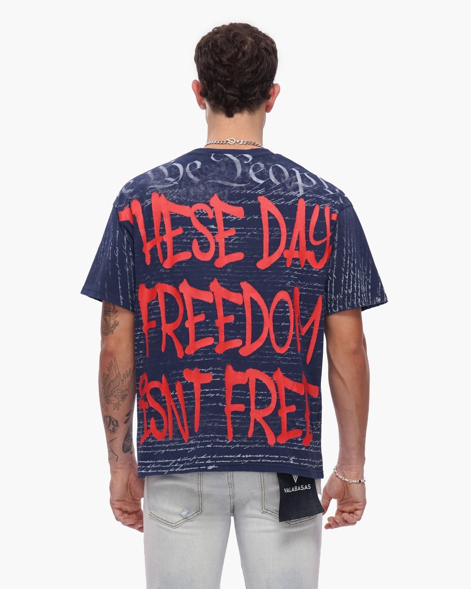 Freedom Tee Navy Blue - Valabasas