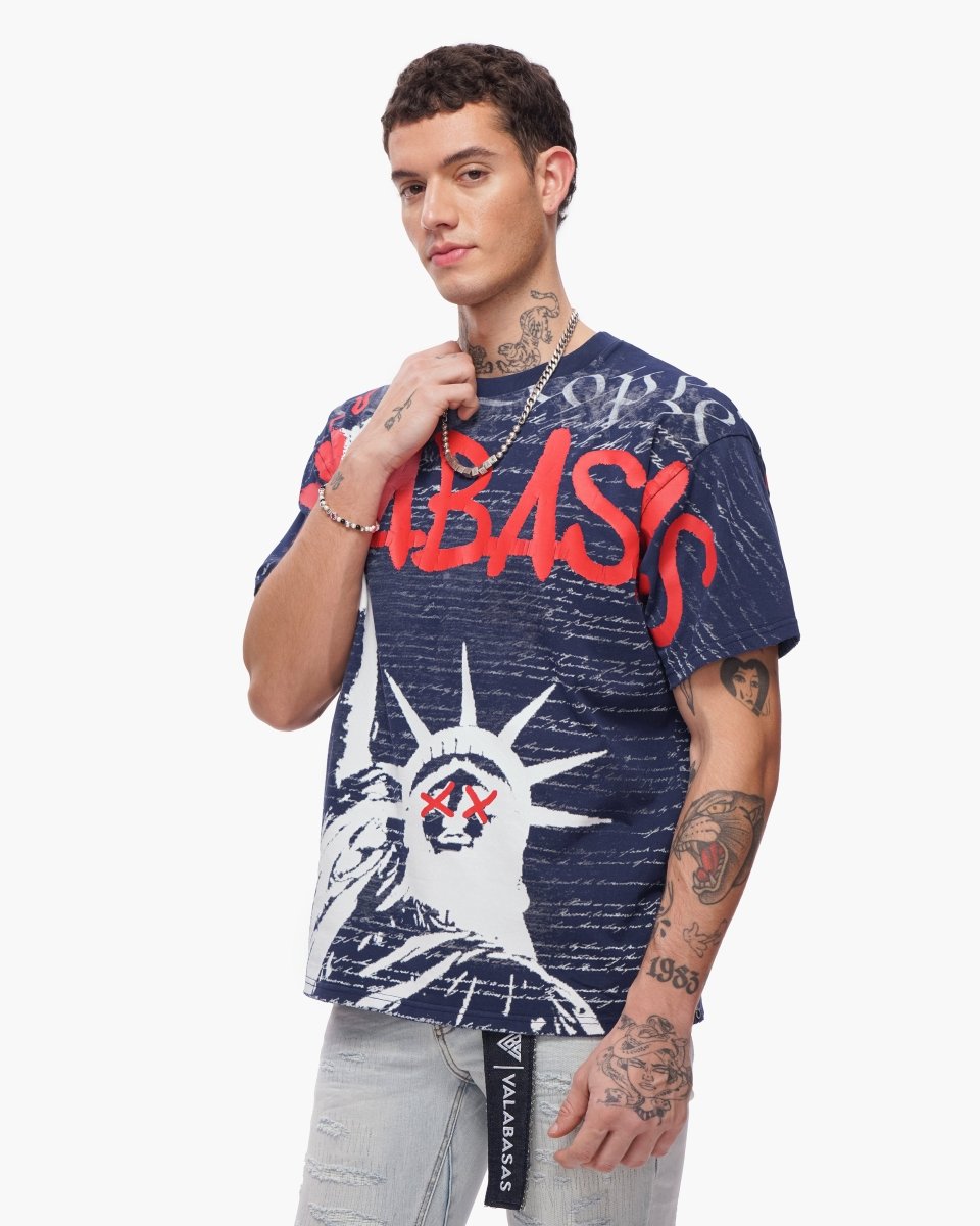 Freedom Tee Navy Blue - Valabasas