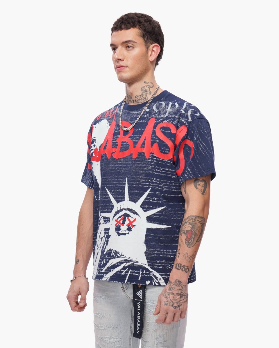 Freedom Tee Navy Blue - Valabasas