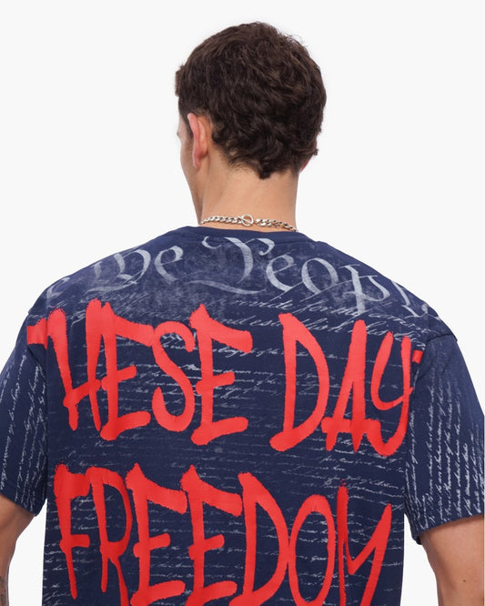 Freedom Tee Navy Blue - Valabasas