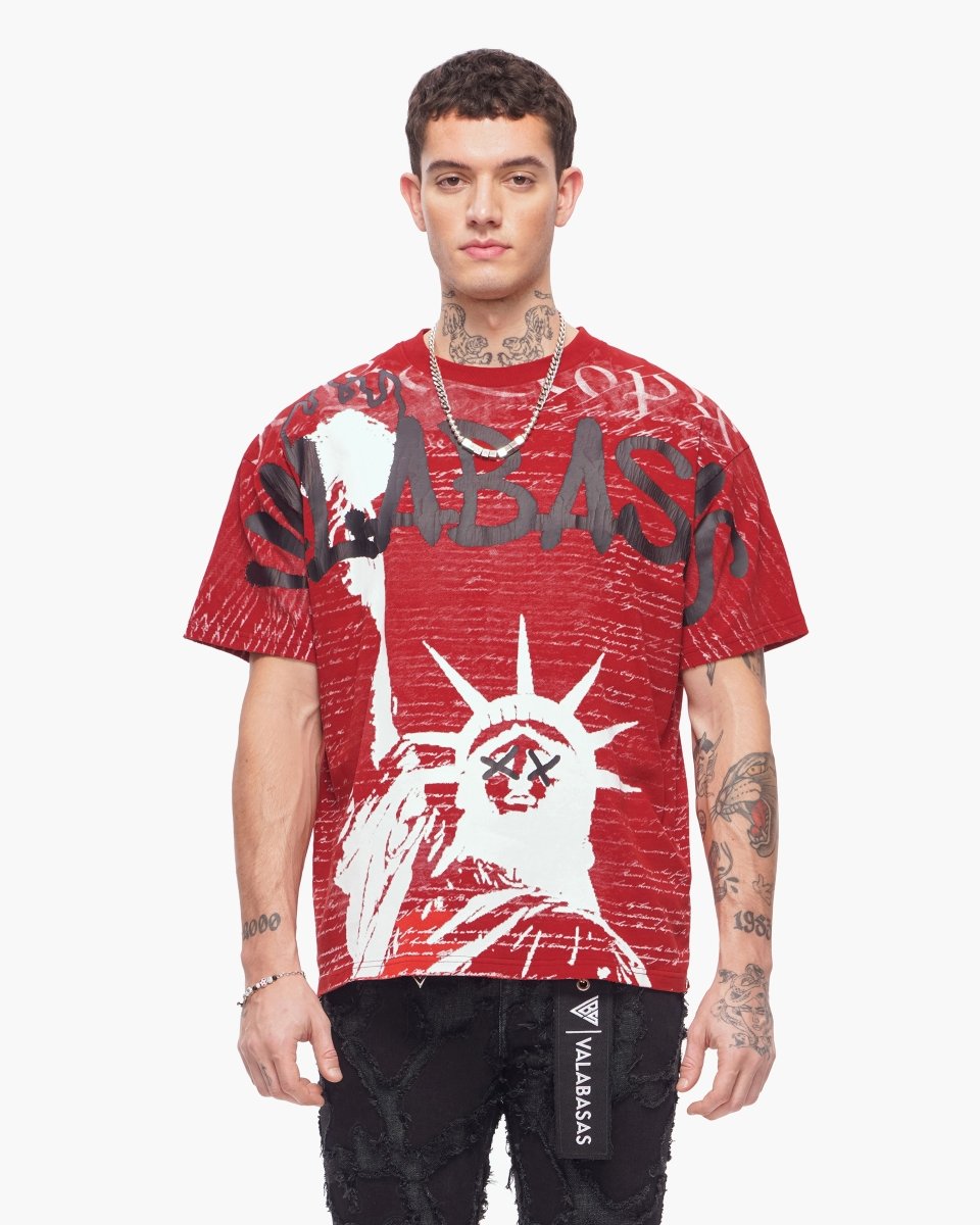 Freedom Tee Rustic Red - Valabasas