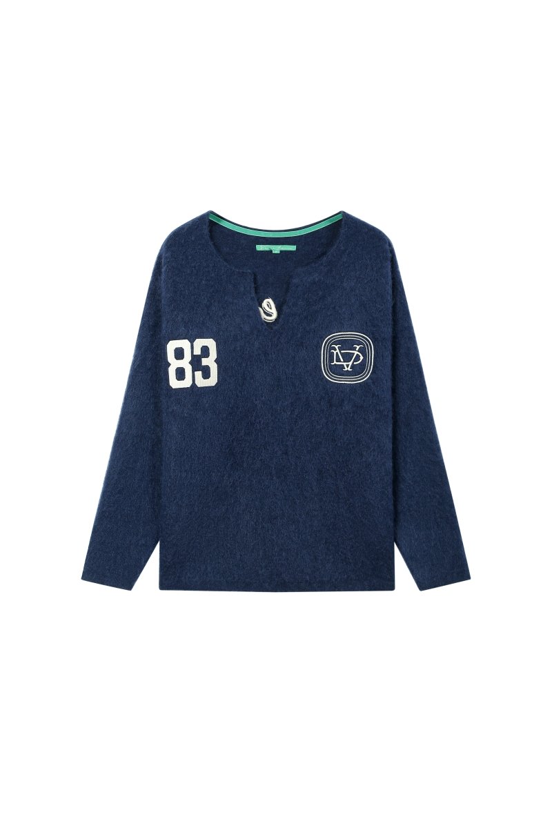 Frene Mohair Sweater – Blue (Mohair Wool Blend) - Valabasas