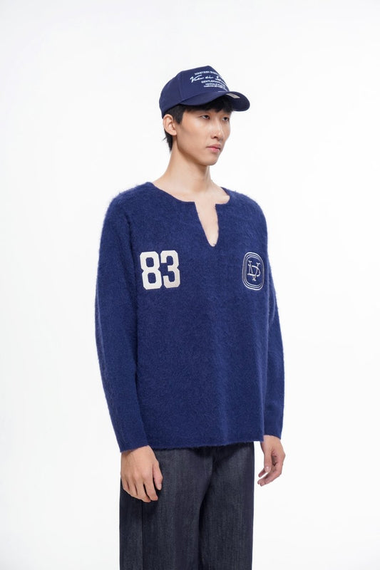 Frene Mohair Sweater – Blue (Mohair Wool Blend) - Valabasas