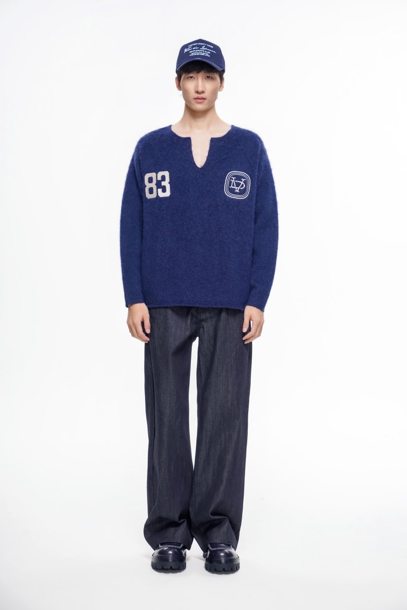 Frene Mohair Sweater – Blue (Mohair Wool Blend) - Valabasas