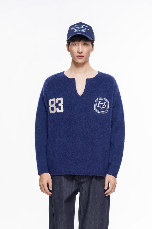 Frene Mohair Sweater – Blue (Mohair Wool Blend) - Valabasas