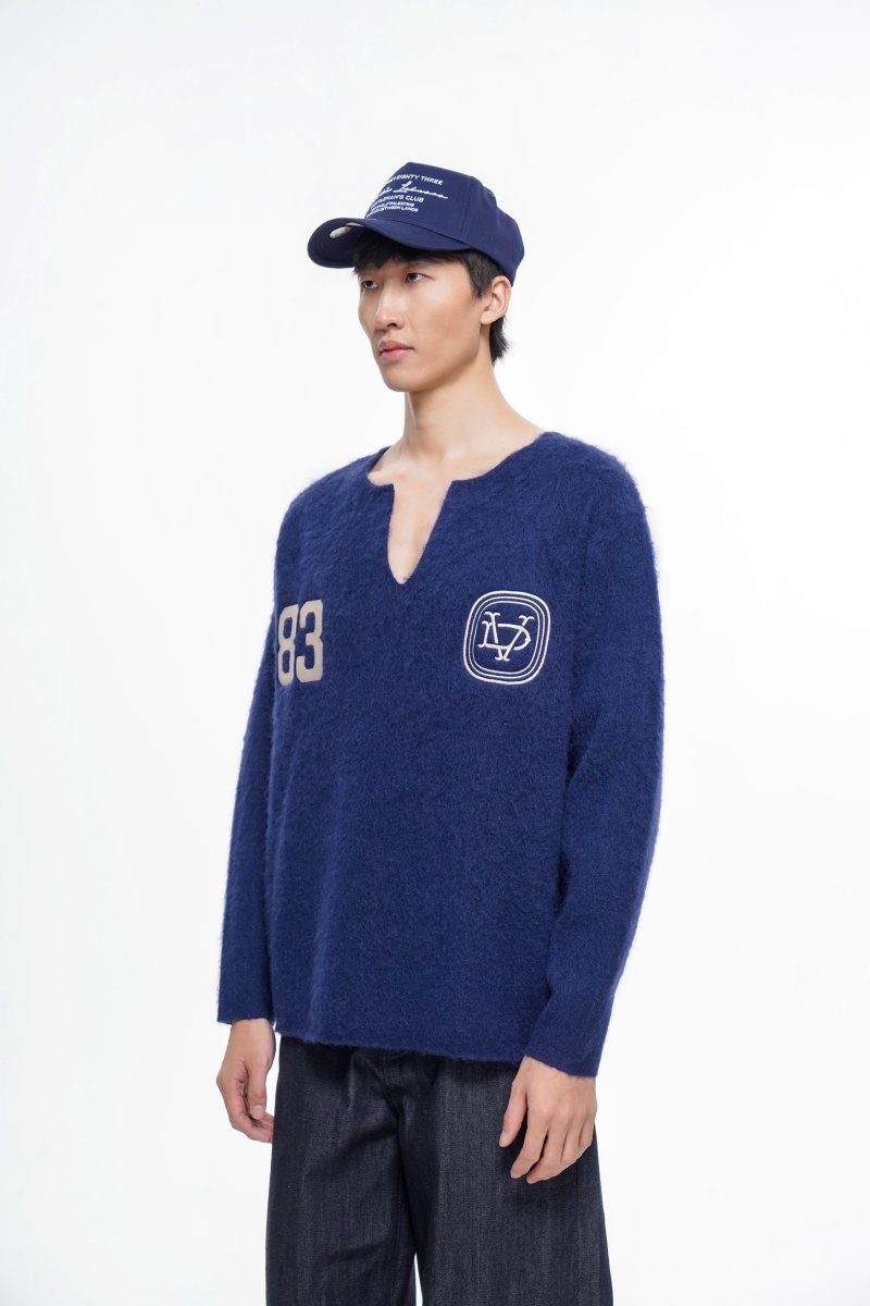 Frene Mohair Sweater – Blue (Mohair Wool Blend) - Valabasas