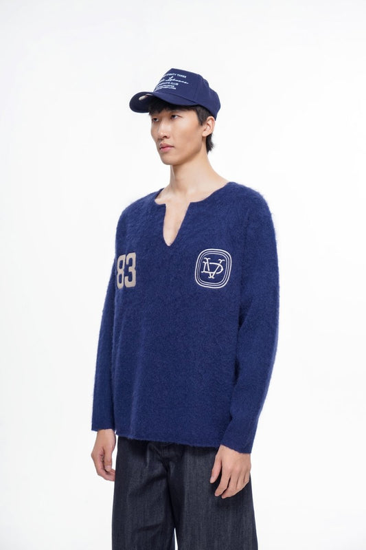 Frene Mohair Sweater – Blue (Mohair Wool Blend) - Valabasas