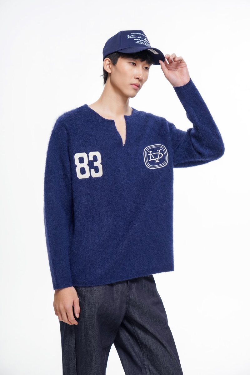 Frene Mohair Sweater – Blue (Mohair Wool Blend) - Valabasas