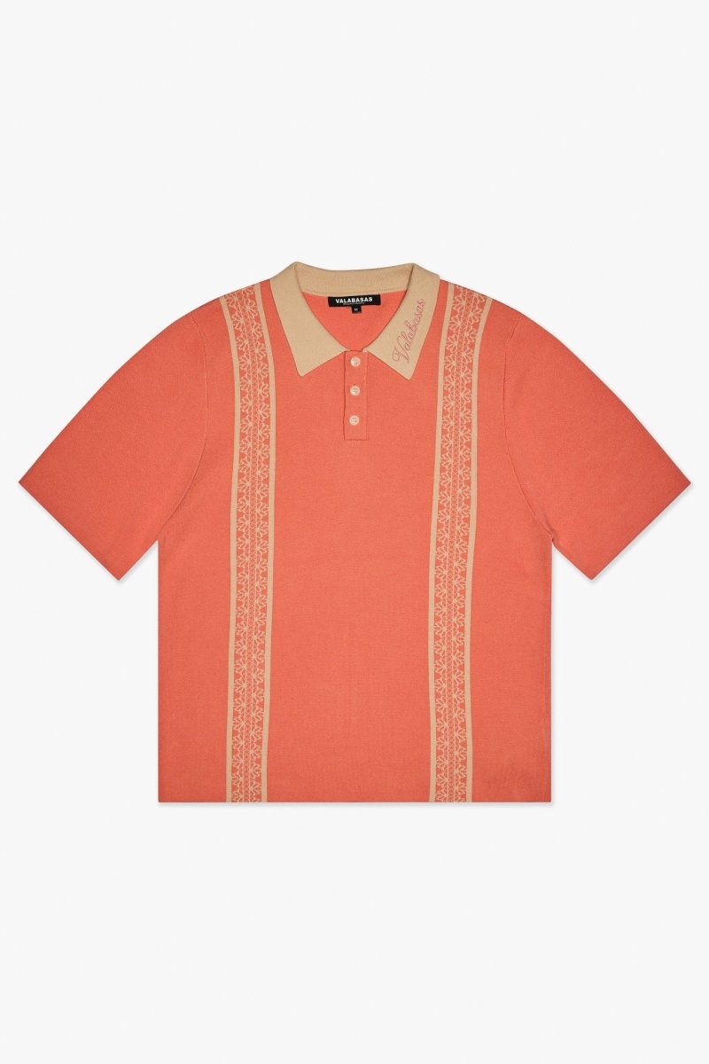 Fresh Wovan Collar Tee Orange - Valabasas