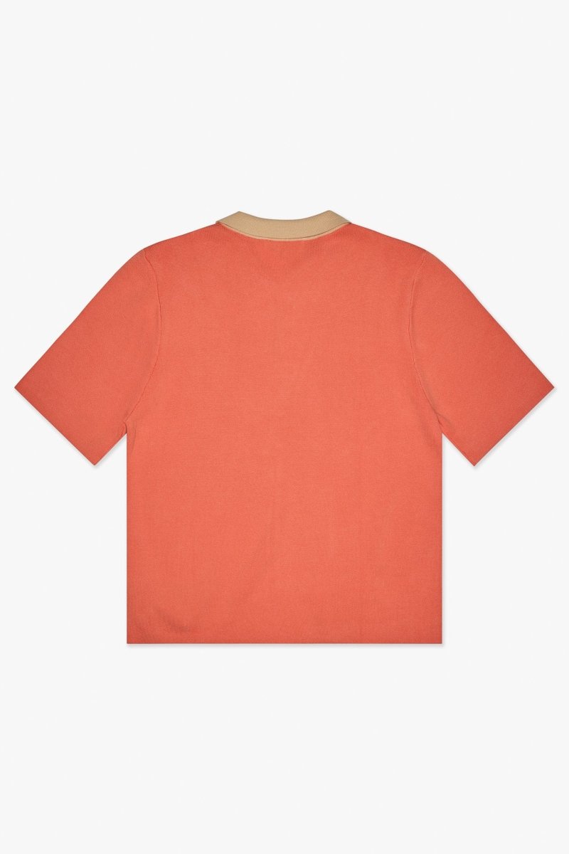Fresh Wovan Collar Tee Orange - Valabasas