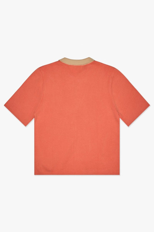 Fresh Wovan Collar Tee Orange - Valabasas