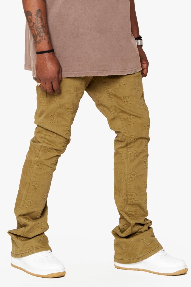 "FRITH” STACKED FLARE JEAN GREEN - Valabasas