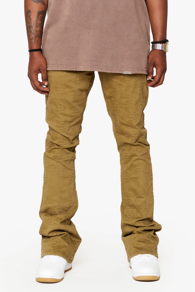 "FRITH” STACKED FLARE JEAN GREEN - Valabasas