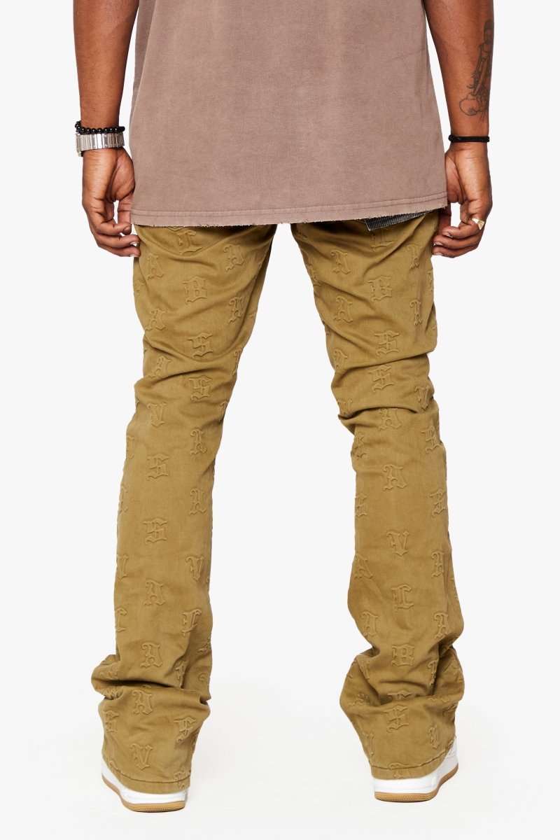 "FRITH” STACKED FLARE JEAN GREEN - Valabasas