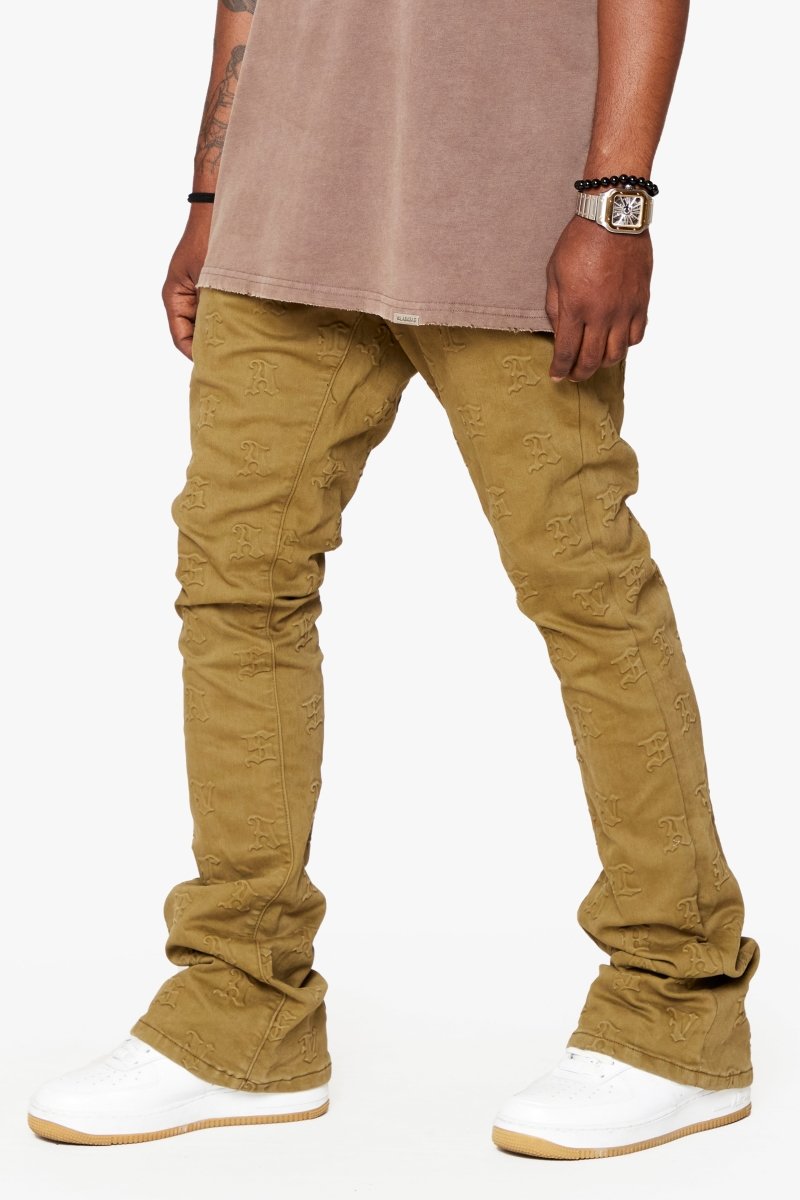 "FRITH” STACKED FLARE JEAN GREEN - Valabasas