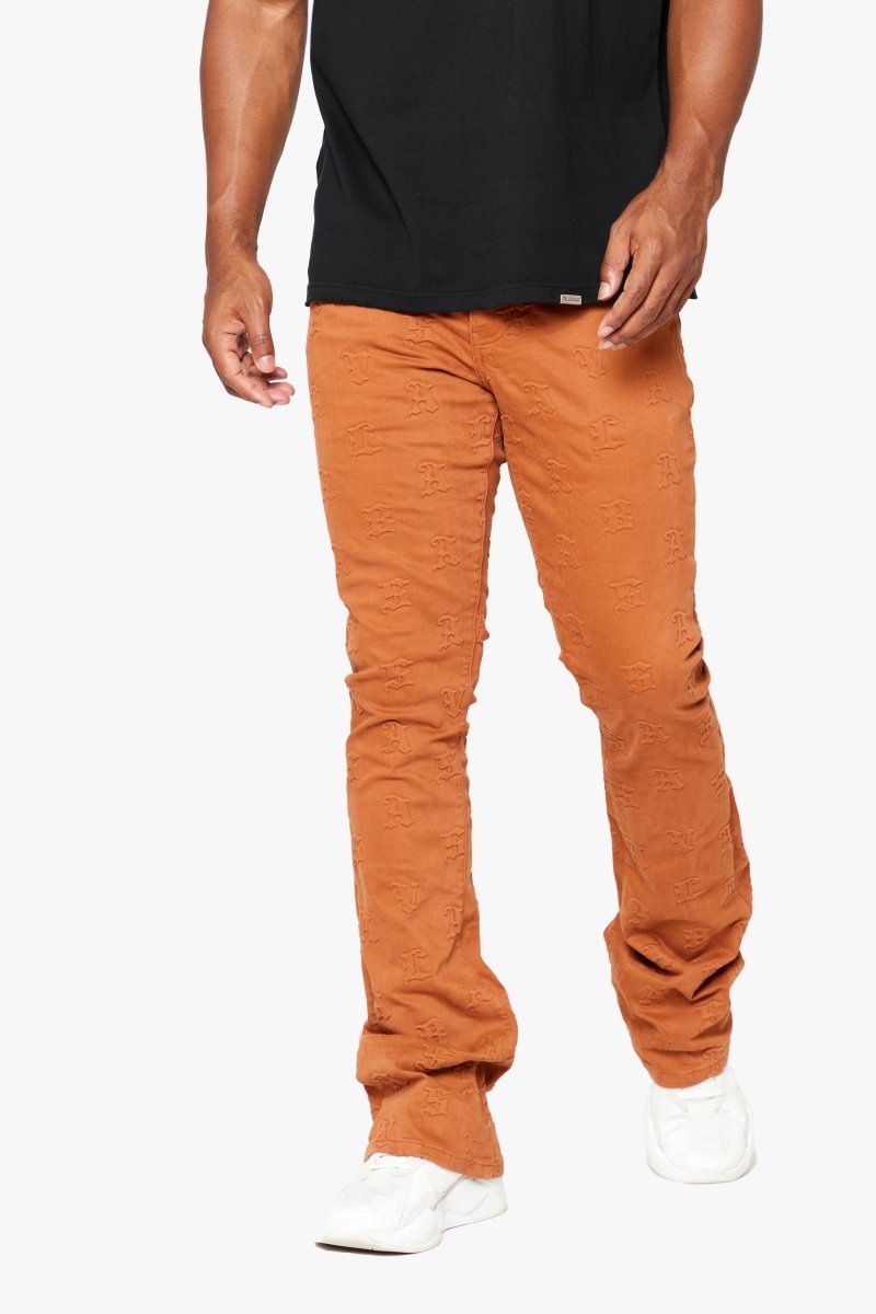 "FRITH” TANGERINE STACKED FLARE JEAN