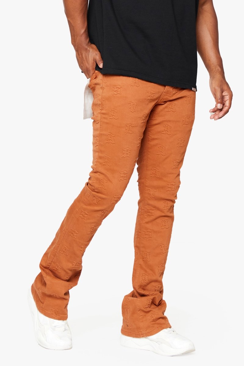 "FRITH” STACKED FLARE JEAN TANGERINE - Valabasas