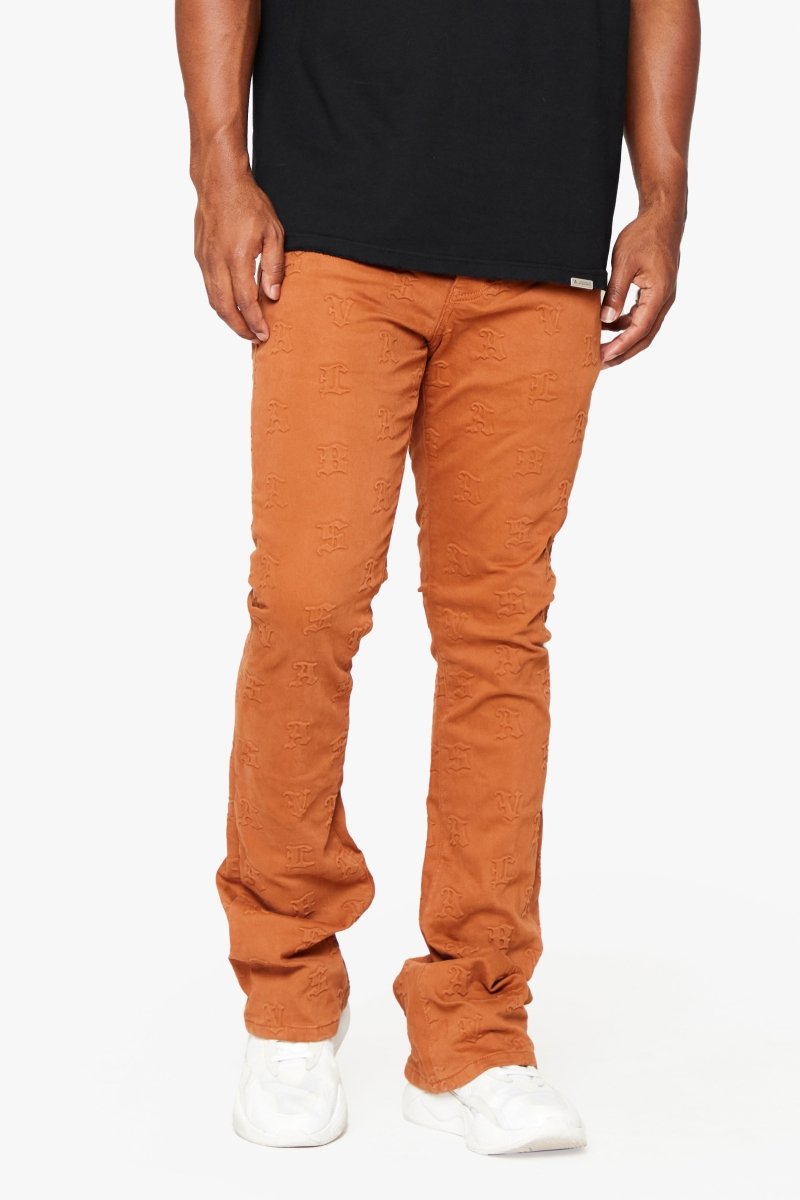"FRITH” STACKED FLARE JEAN TANGERINE - Valabasas