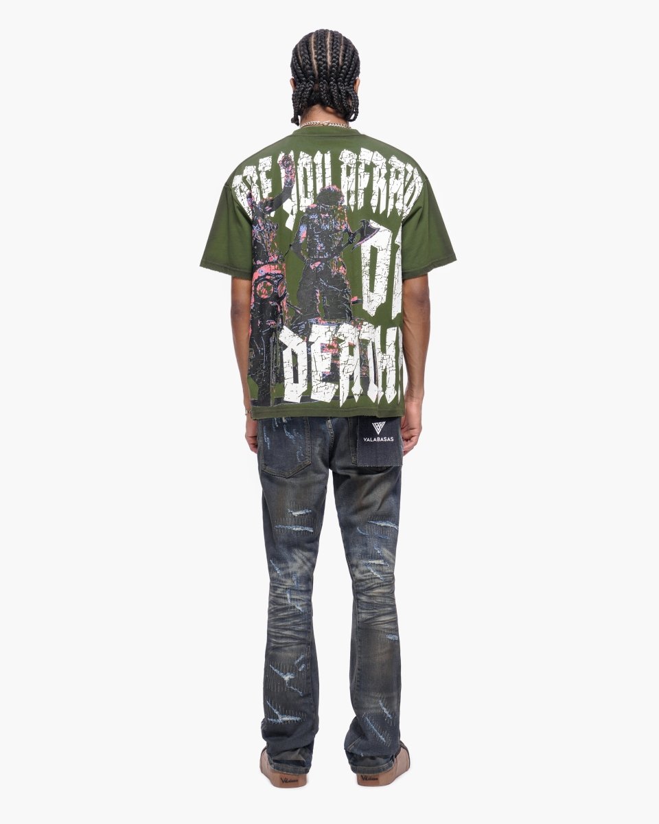 Fugitive Stacked Dirty Blue Jeans - Valabasas