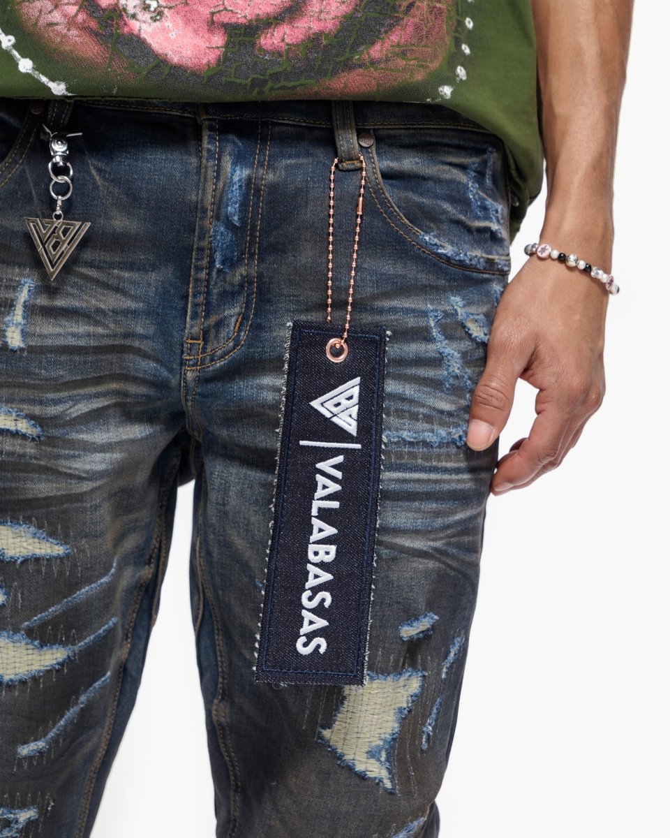 Fugitive Stacked Dirty Blue Jeans - Valabasas