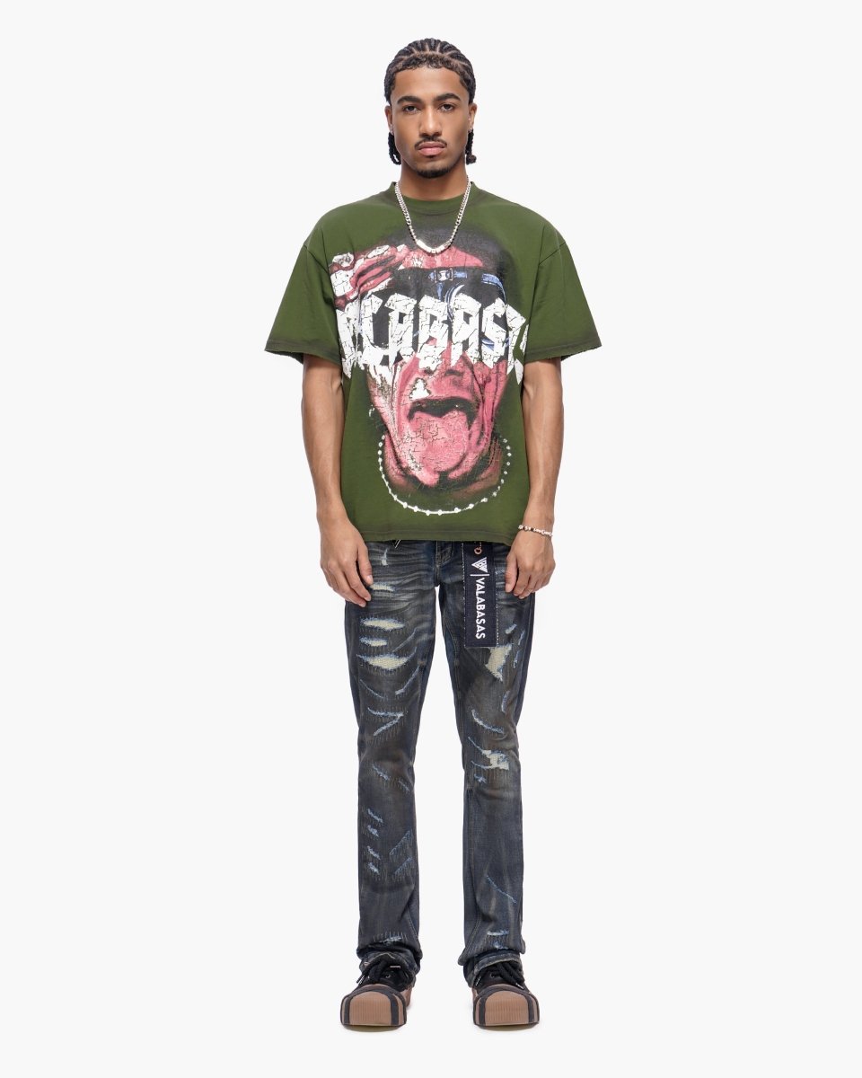 Fugitive Stacked Dirty Blue Jeans - Valabasas