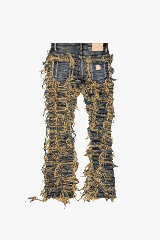 Fury Stacked Flare Jean Vintage Blue - Valabasas