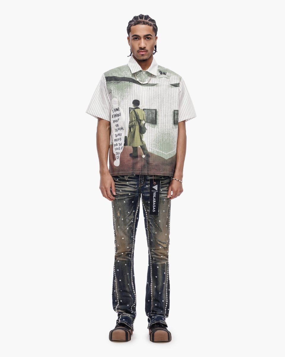 Gallery Pin - Striped BD White - Valabasas