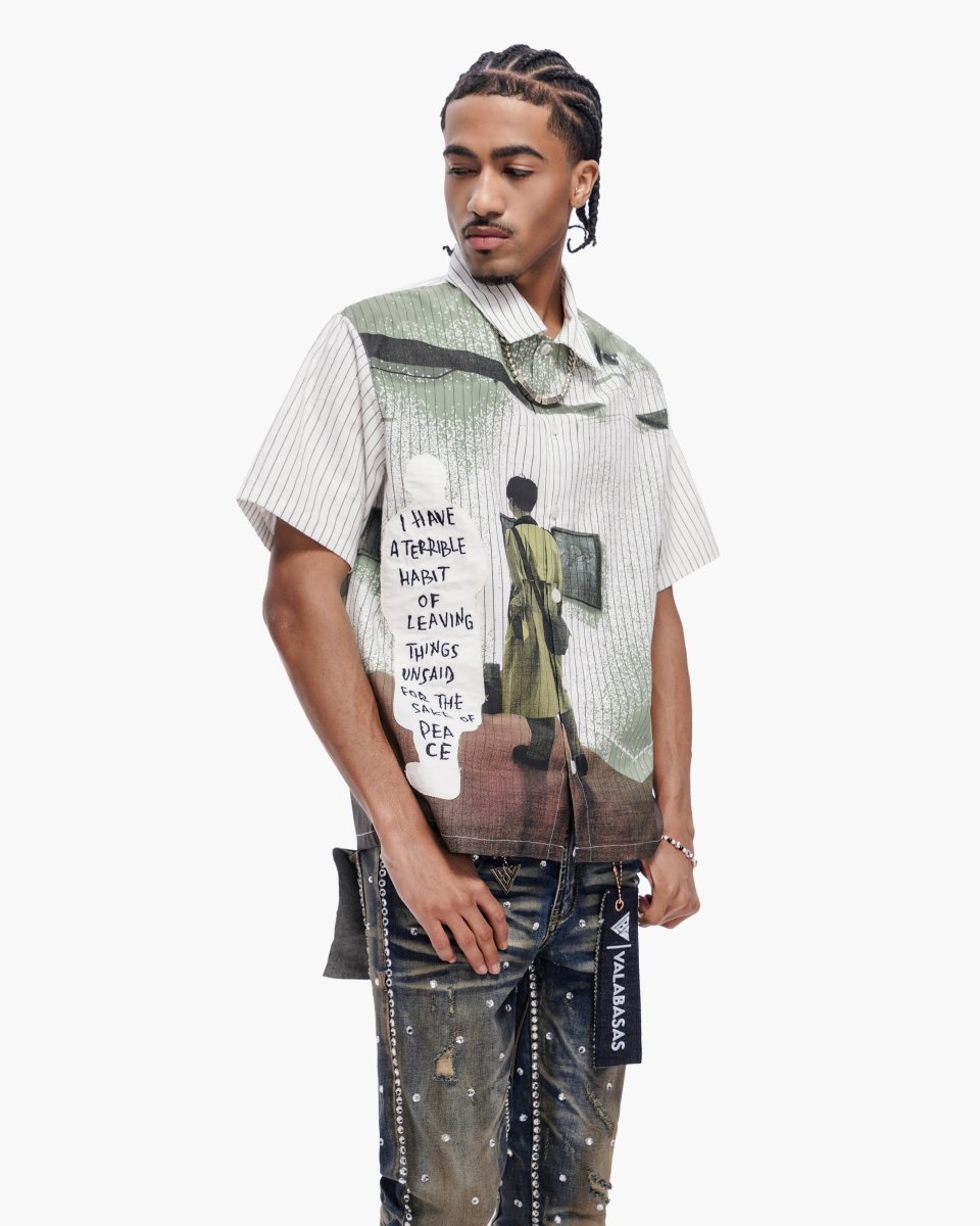 Gallery Pin - Striped BD White - Valabasas