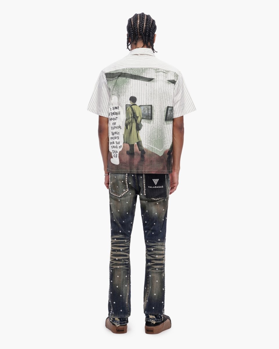 Gallery Pin - Striped BD White - Valabasas