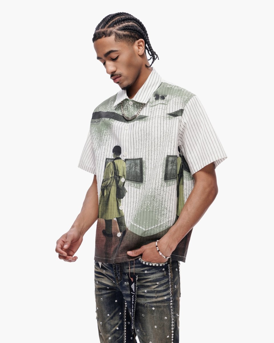 Gallery Pin - Striped BD White - Valabasas