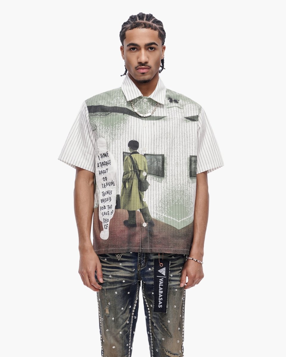 Gallery Pin - Striped BD White - Valabasas