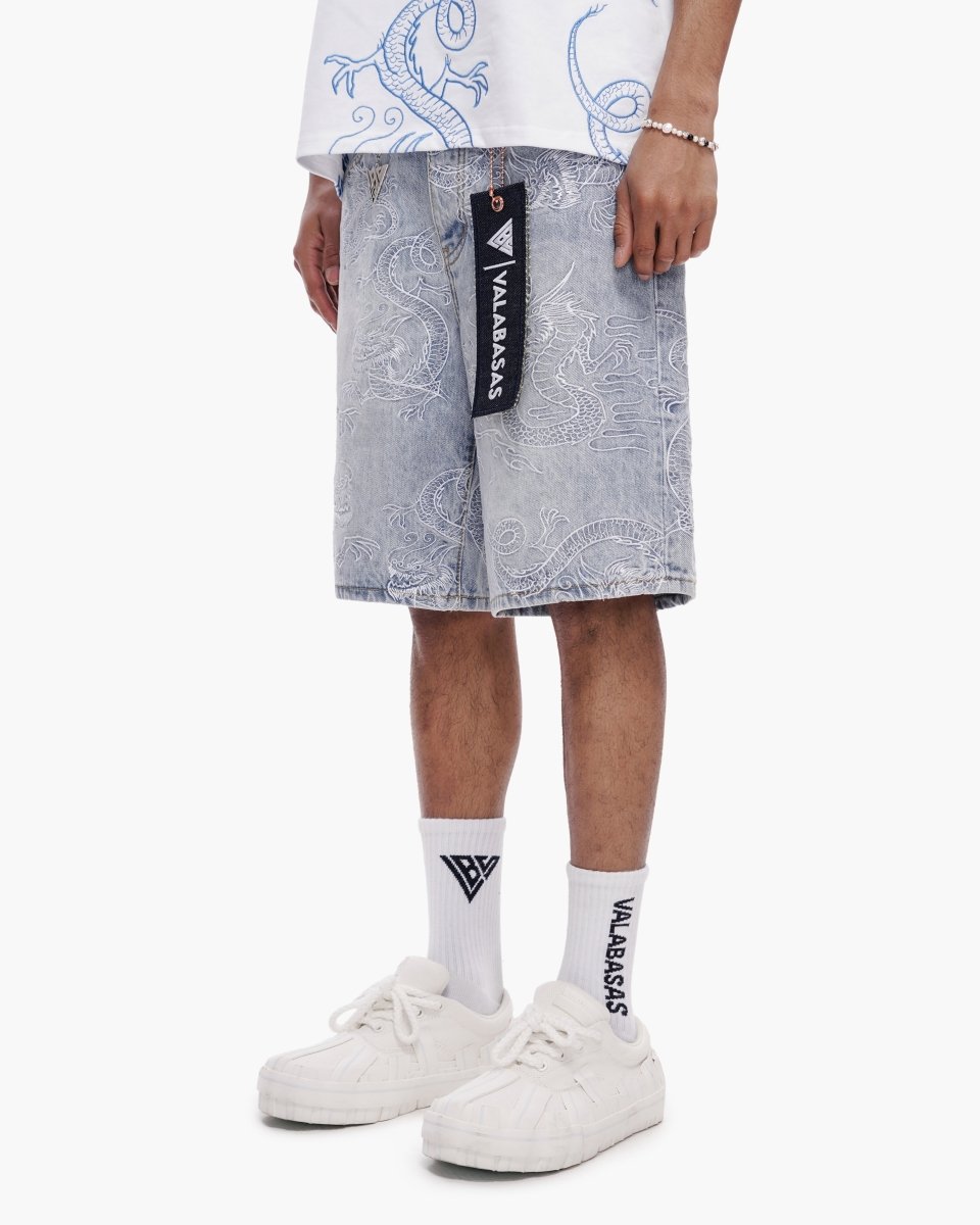 Ganru Shorts Light Blue Wash - Valabasas