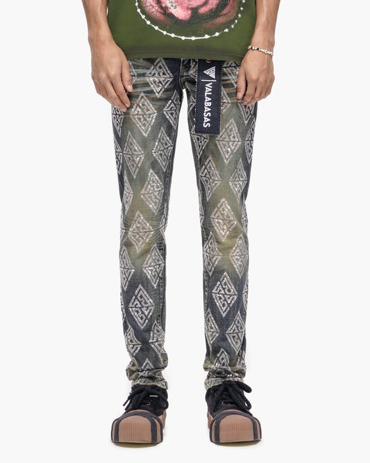 Gather Skinny Dark Blue Wash Jeans - Valabasas