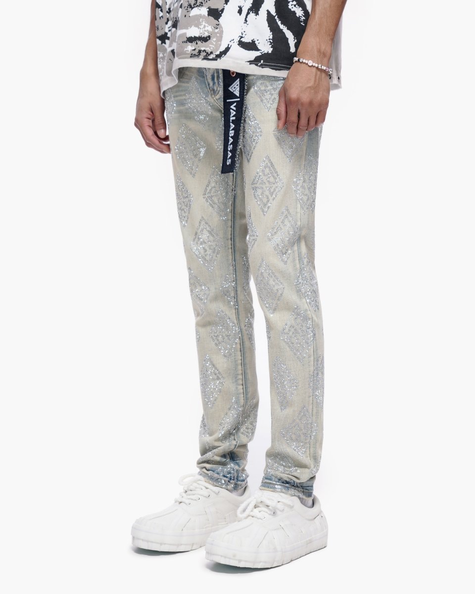 Gather Skinny Light Blue Wash Jeans - Valabasas