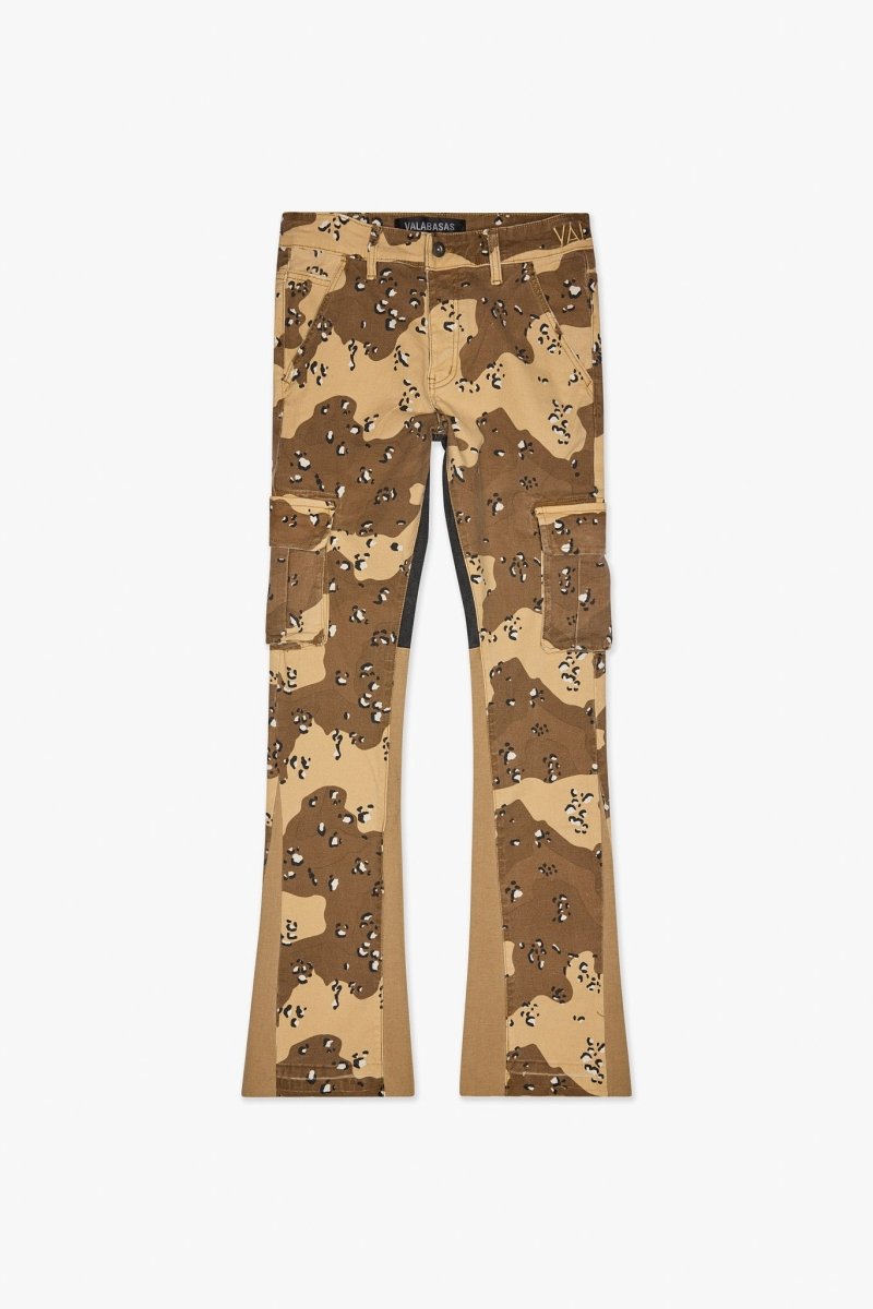 Geno Stacked Flare Jean Db Sand - Valabasas