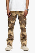 Geno Stacked Flare Jean Db Sand